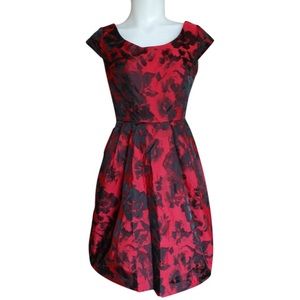 Betsey Johnson cap sleeve roses dress